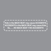 1953-2025 Corvette No Backseat No Accidents Decal Gloss White - CA-79673-Corvette-Store-Online