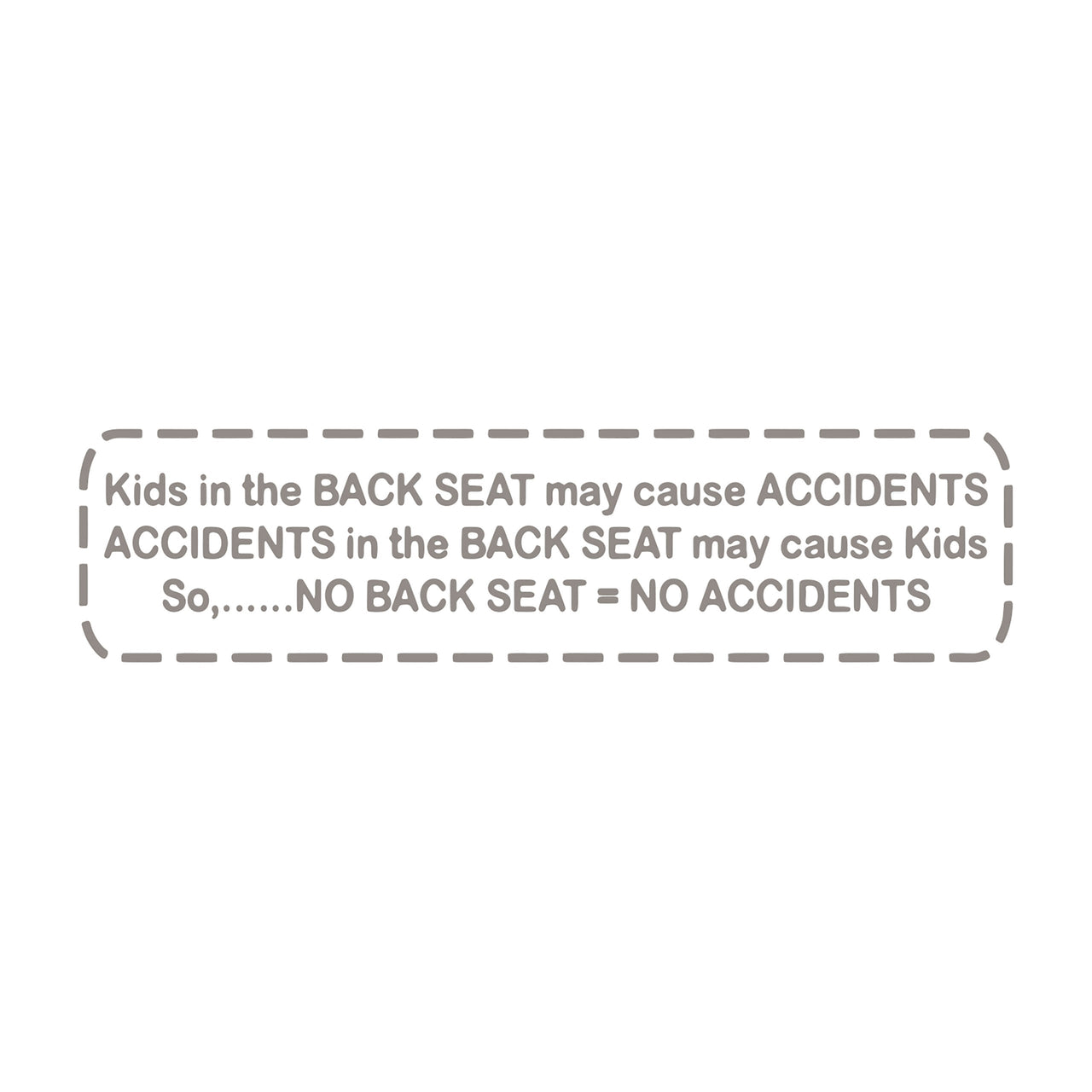 1953-2025 Corvette No Backseat No Accidents Decal Gloss Silver - CA-79674-Corvette-Store-Online