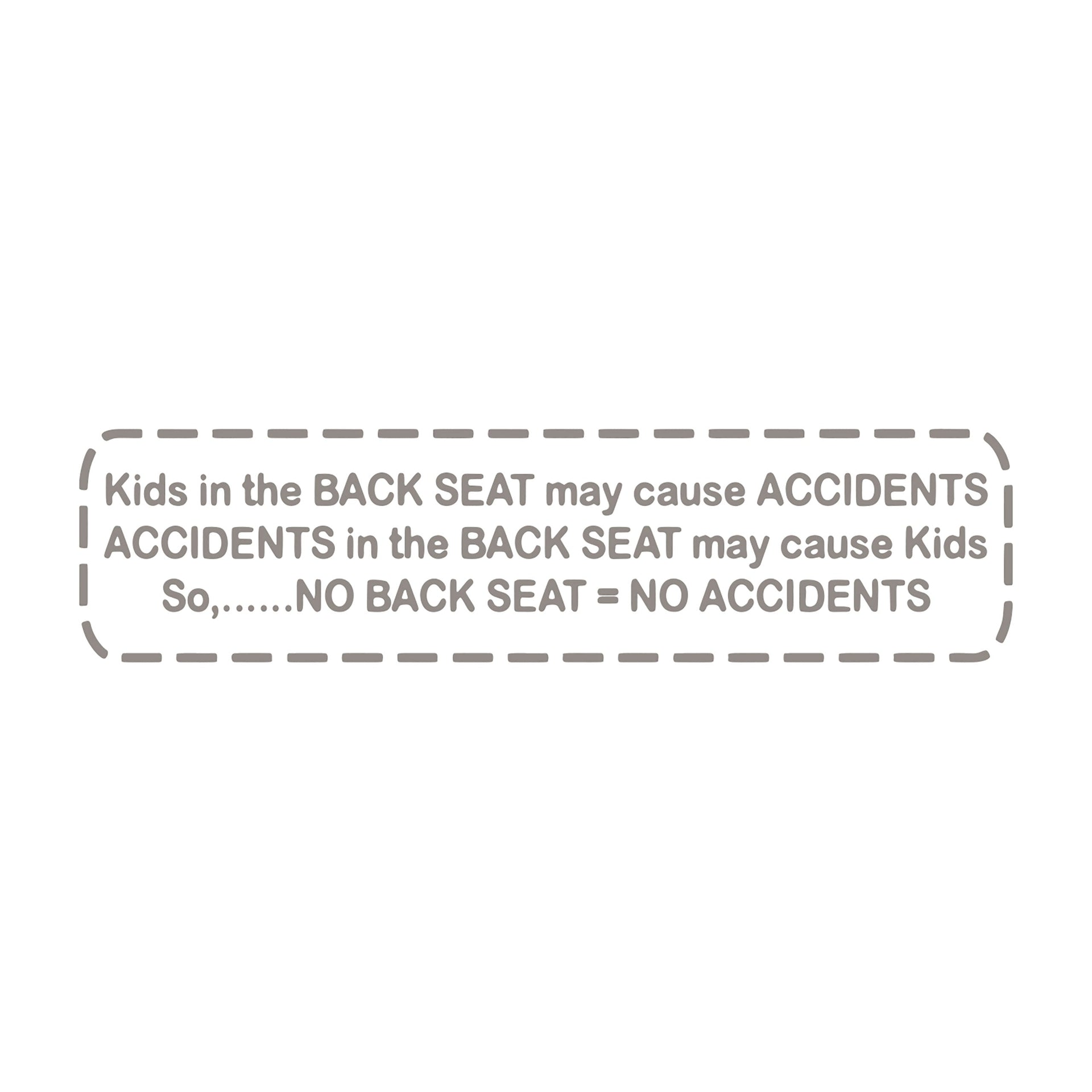 1953-2025 Corvette No Backseat No Accidents Decal Gloss Silver - CA-79674-Corvette-Store-Online