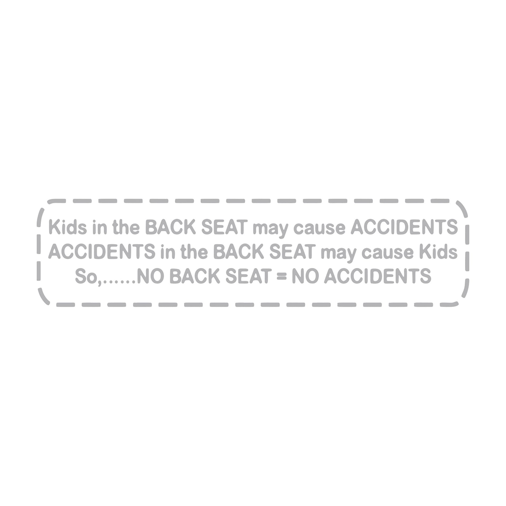 1953-2025 Corvette No Backseat No Accidents Decal Gloss Gray - CA-79675-Corvette-Store-Online