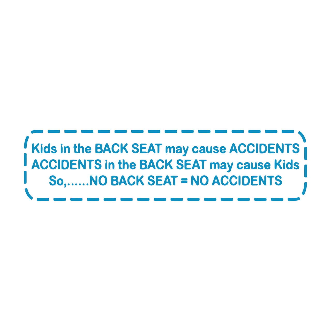 1953-2025 Corvette No Backseat No Accidents Decal Gloss Tension Blue - CA-79676-Corvette-Store-Online