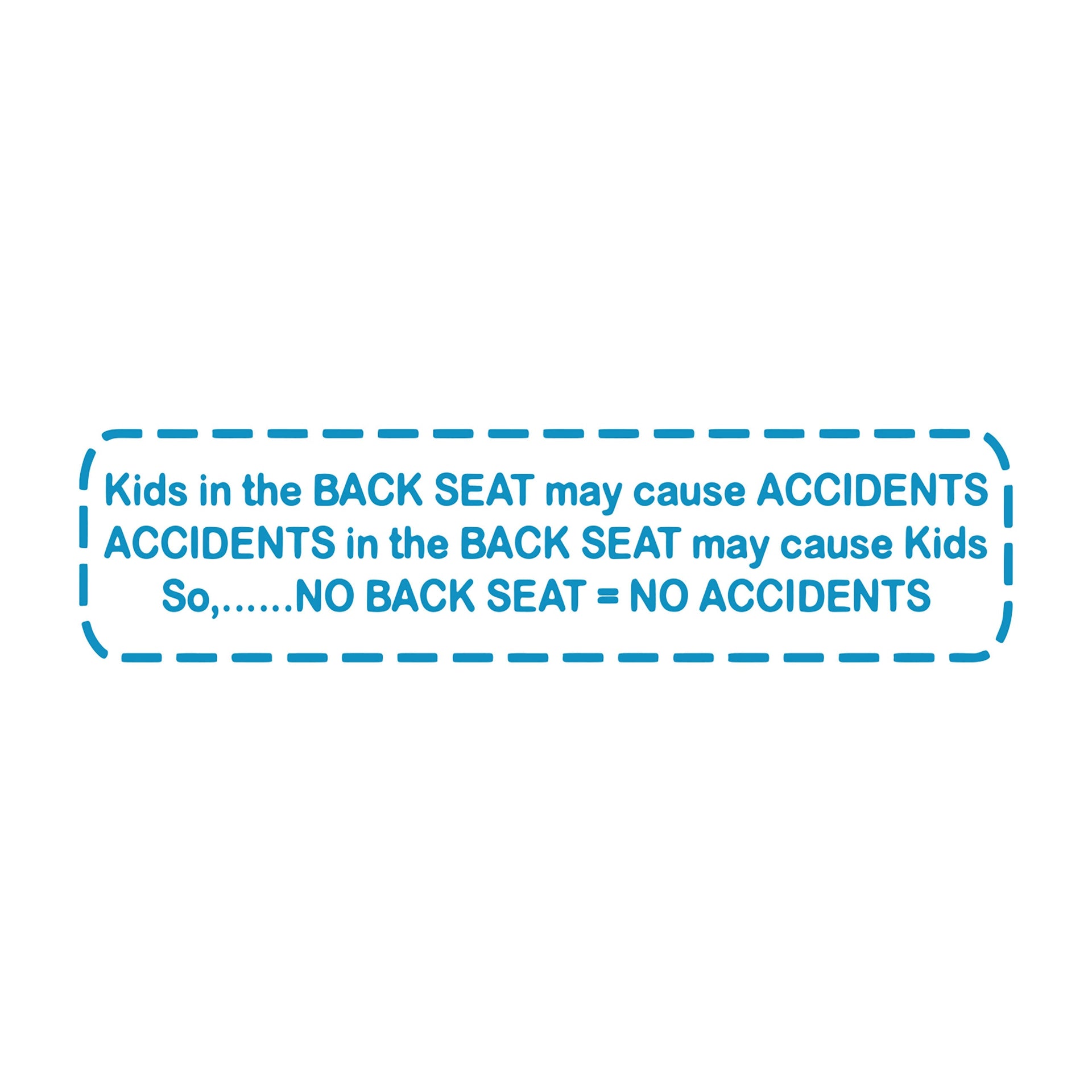 1953-2025 Corvette No Backseat No Accidents Decal Gloss Tension Blue - CA-79676-Corvette-Store-Online