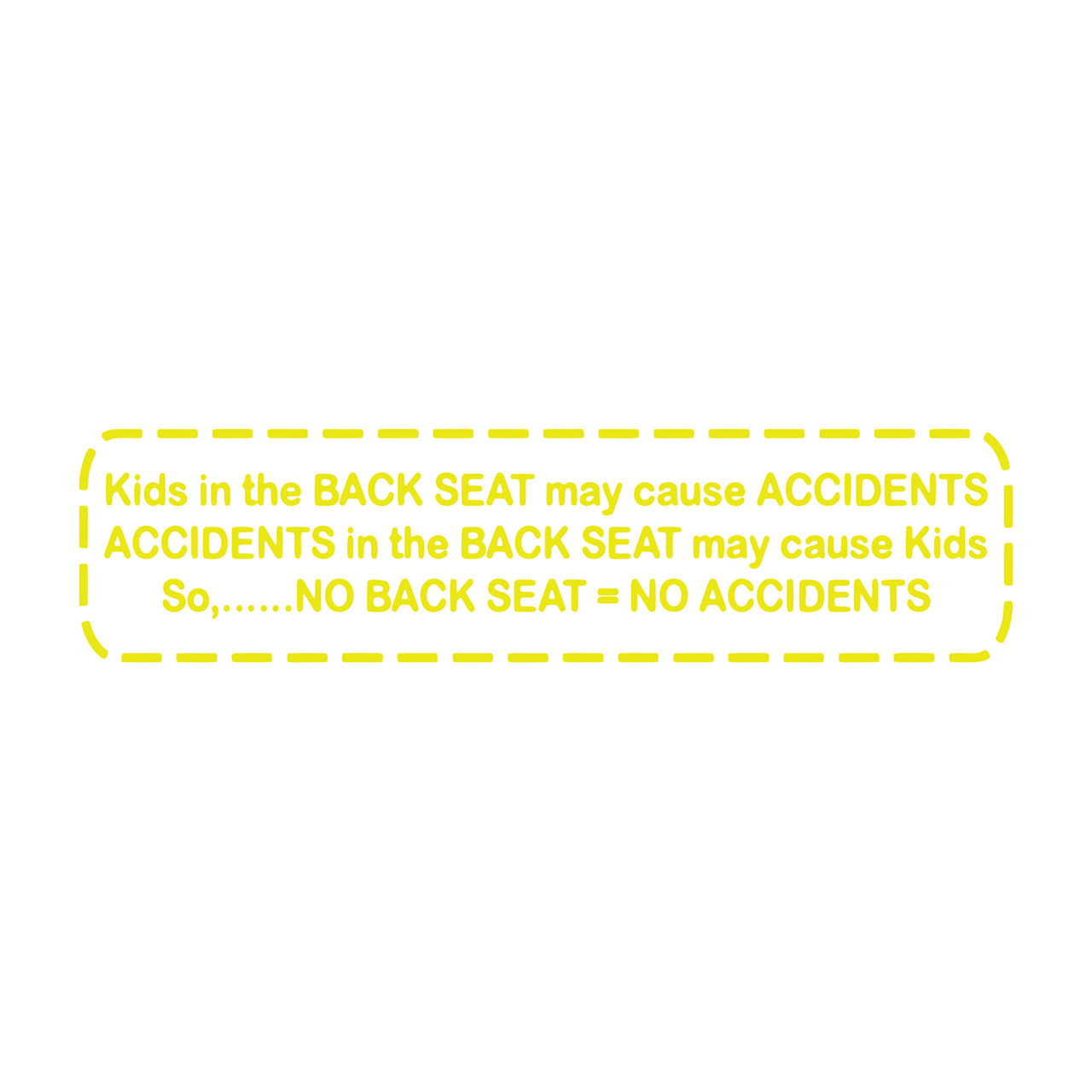 1953-2025 Corvette No Backseat No Accidents Decal Gloss Yellow - CA-79677-Corvette-Store-Online