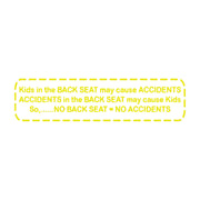 1953-2025 Corvette No Backseat No Accidents Decal Gloss Yellow - CA-79677-Corvette-Store-Online