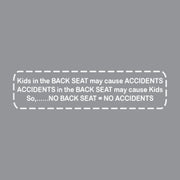 1953-2025 Corvette No Backseat No Accidents Decal Matte White - CA-79678-Corvette-Store-Online