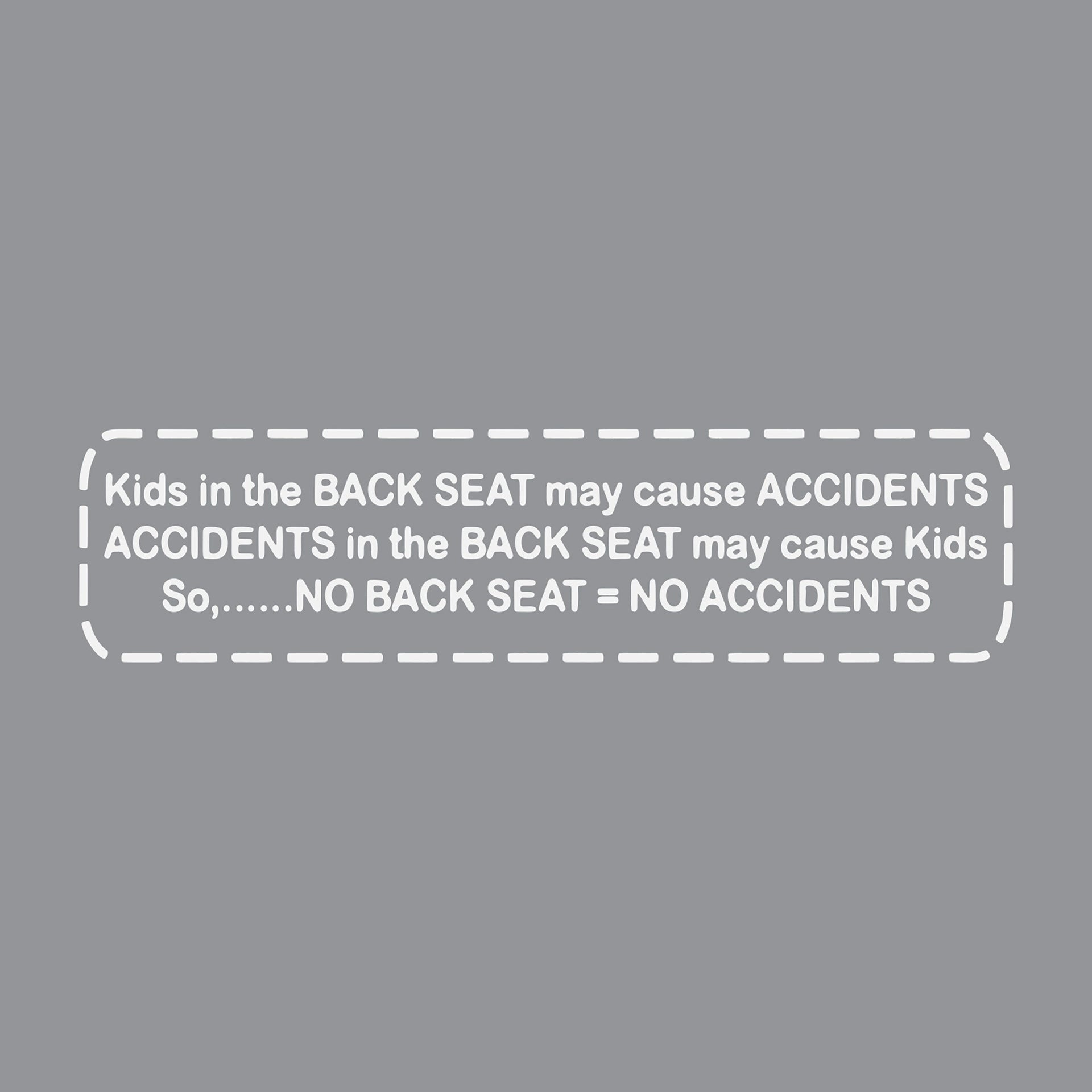 1953-2025 Corvette No Backseat No Accidents Decal Matte White - CA-79678-Corvette-Store-Online