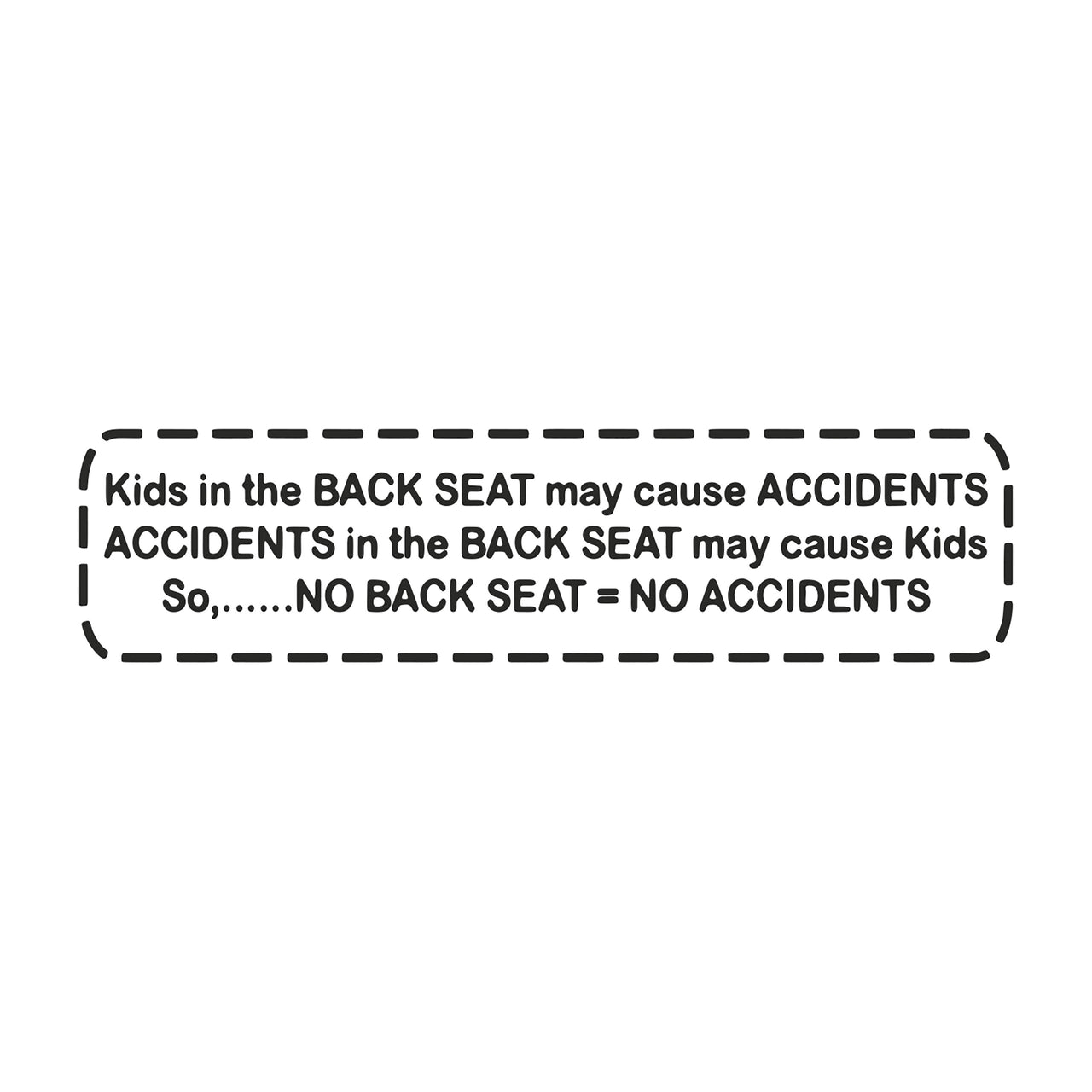 1953-2025 Corvette No Backseat No Accidents Decal Matte Dark Gray - CA-79679-Corvette-Store-Online