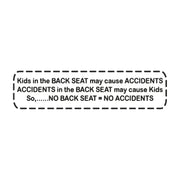 1953-2025 Corvette No Backseat No Accidents Decal Matte Dark Gray - CA-79679-Corvette-Store-Online