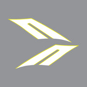 2015-2019 Corvette Fender Hash Marks -2017 GS Style - Gloss Yellow / Gloss White - LH & RH - CA-79870-Corvette-Store-Online