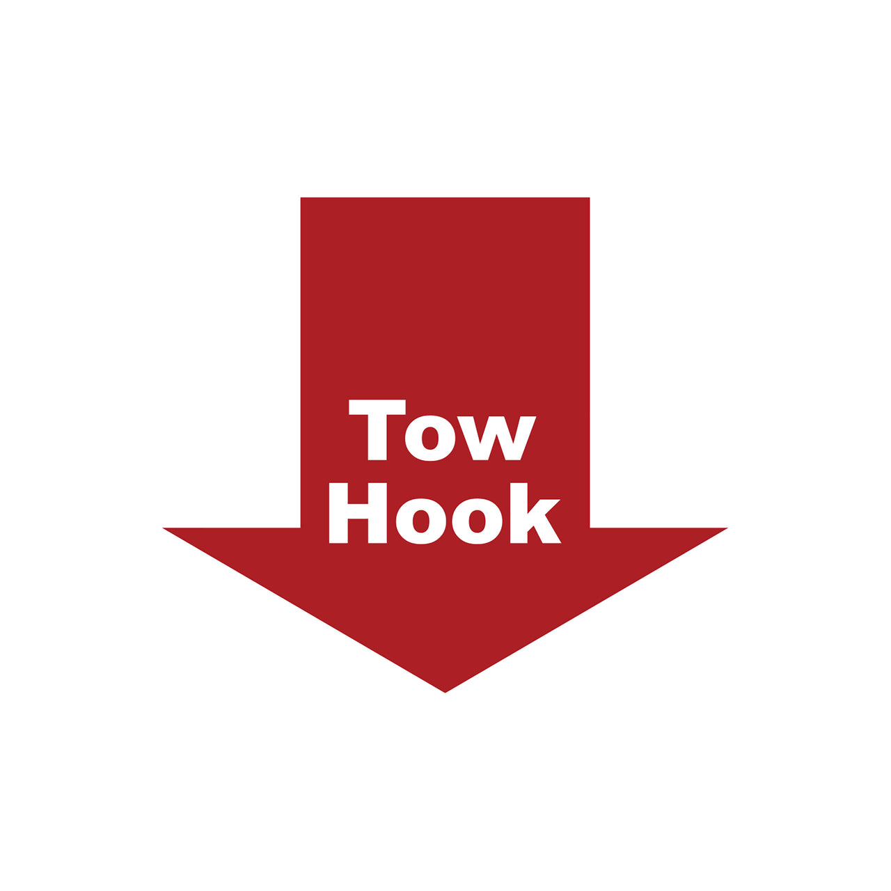 1953-2025 Corvette Tow Hook Decal - Universal - Gloss Red - CA-79944-Corvette-Store-Online