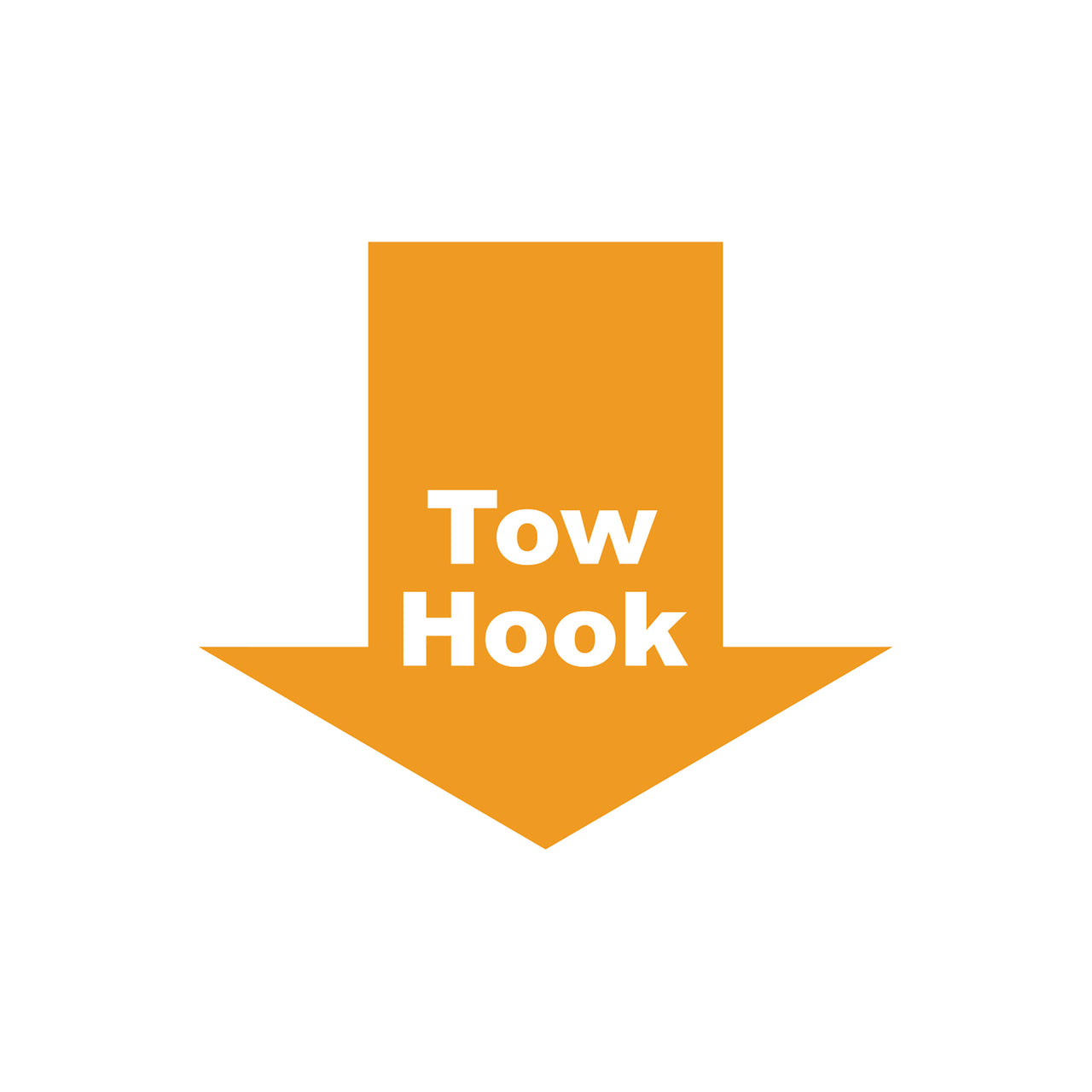 1953-2025 Corvette Tow Hook Decal - Universal - Gloss Orange - CA-79945-Corvette-Store-Online
