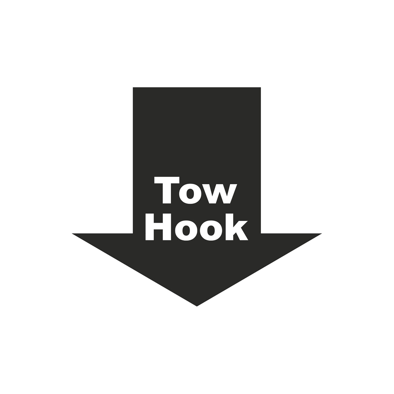 1953-2025 Corvette Tow Hook Decal - Universal - Matte Dark Gray - CA-79946-Corvette-Store-Online