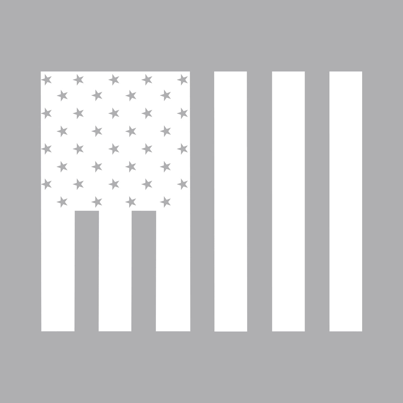 2014-2019 Corvette Rear Window US Flag Decal Gloss White - CA-79959-Corvette-Store-Online