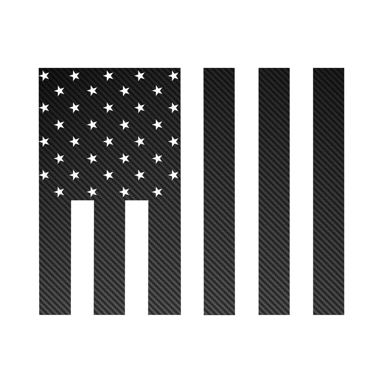 2014-2019 Corvette Rear Window US Flag Decal Black Gloss Carbon Fiber - CA-79964-Corvette-Store-Online