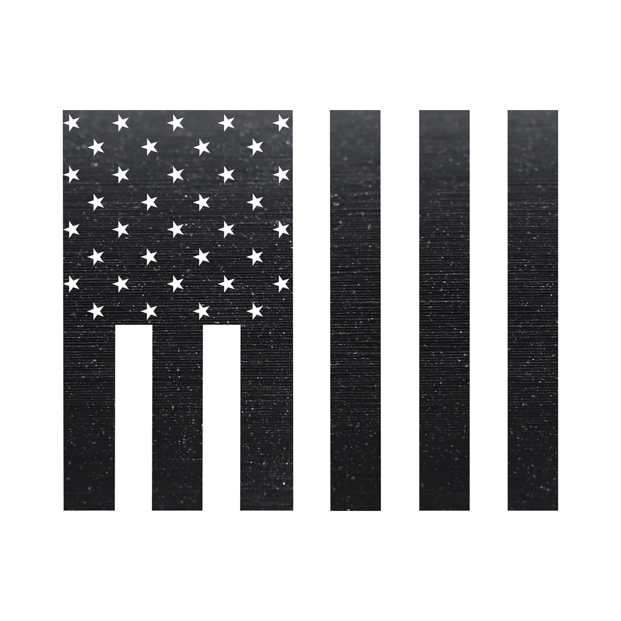 2014-2019 Corvette Rear Window US Flag Decal Black Brushed Steel - CA-79965-Corvette-Store-Online
