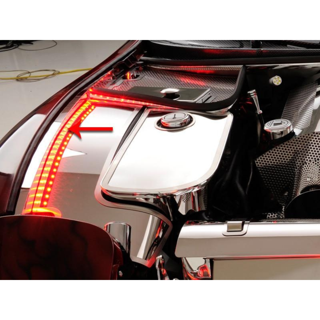 C5 Corvette Inner Fender Liners w/ Top Caps - Polished Stainless Steel