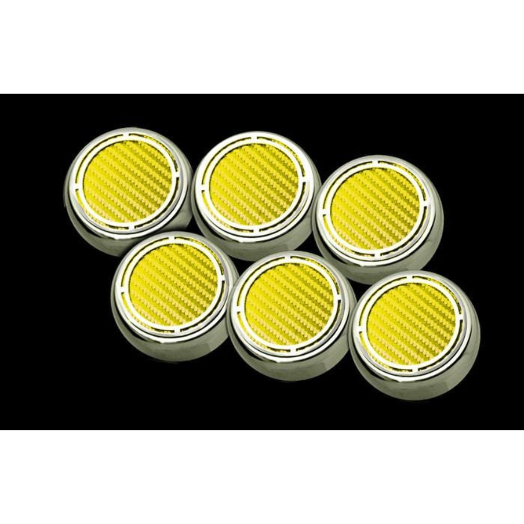 C5 Corvette and C6 Corvette Engine Fluid Cap Cover 6Pc Slotted Set