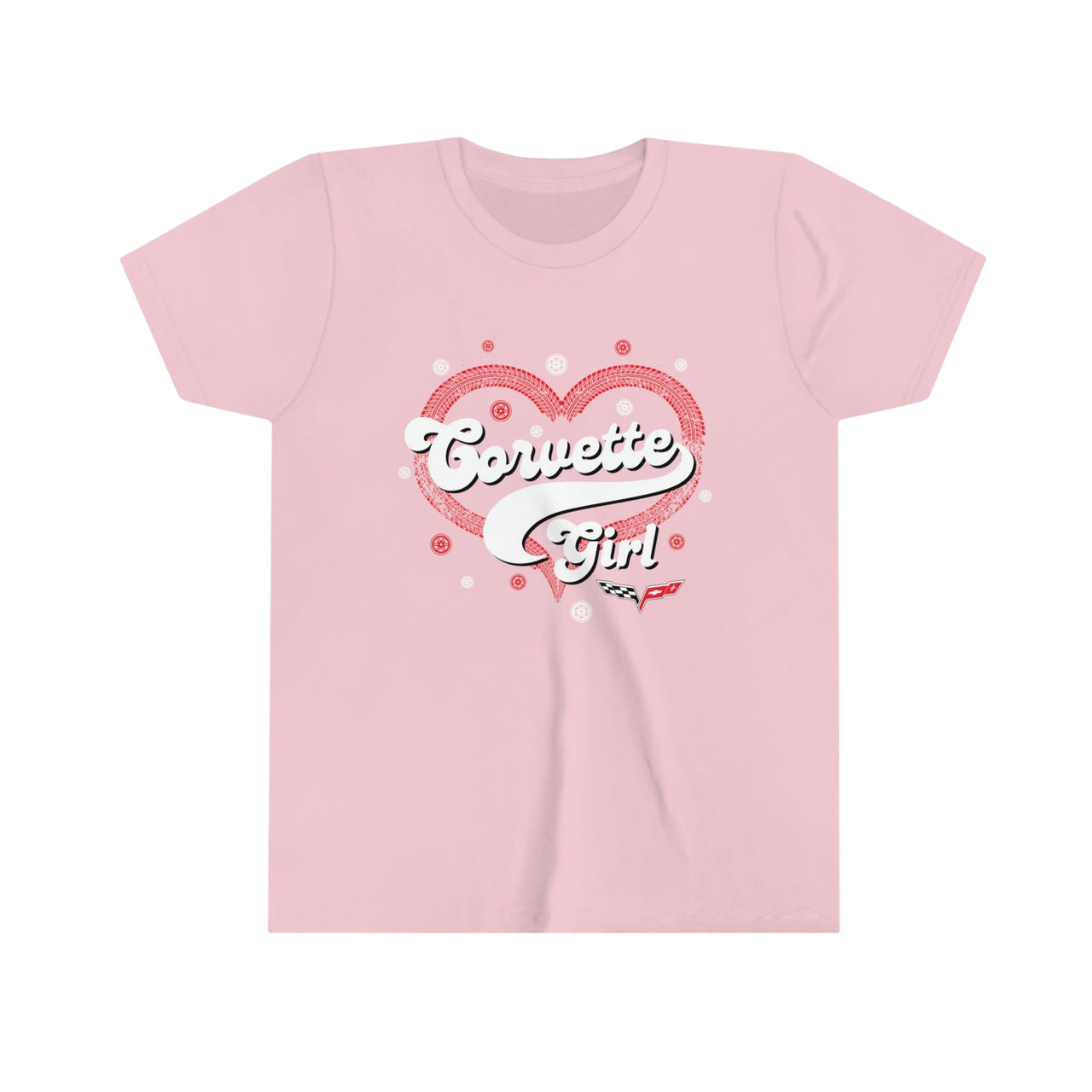 C6 Corvette Girl Youth Short Sleeve 100% Cotton Tee