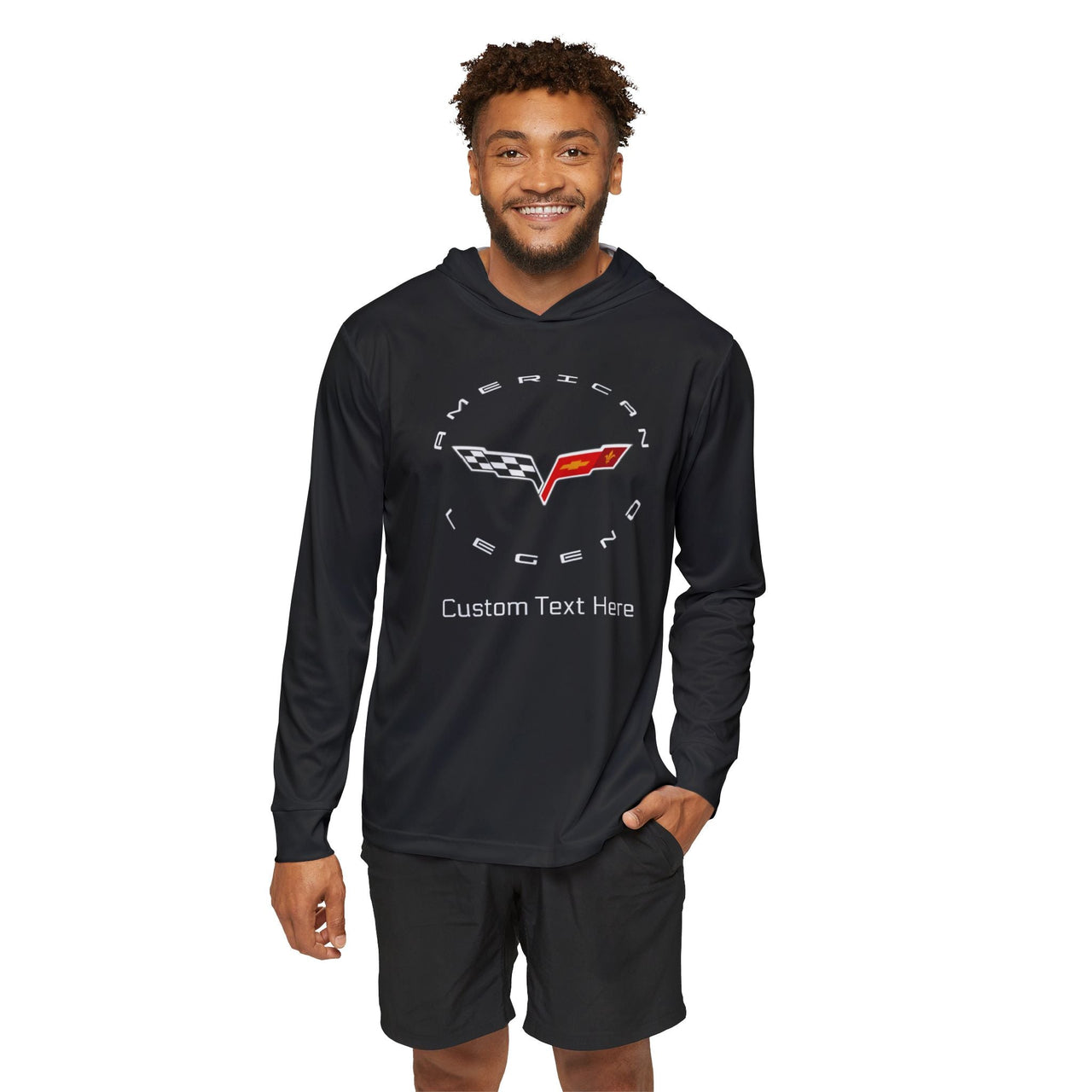 C6 Corvette Personalized Men's Moisture Wicking, SPF 50+ protection Sports Warmup Hoodie