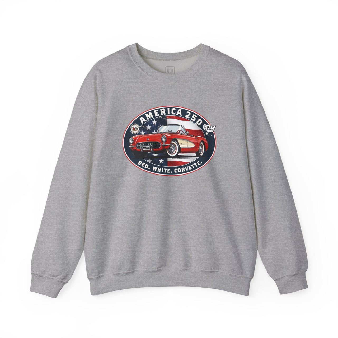 Corvette America 250 "Red. White. Corvette." Premium C1 Oval Graphic Crewneck Sweatshirt