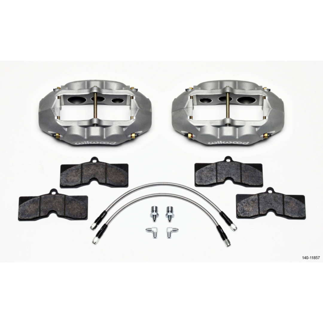 Wilwood D8-6 Front Caliper Kit Clear Corvette C2 / C3 65-82