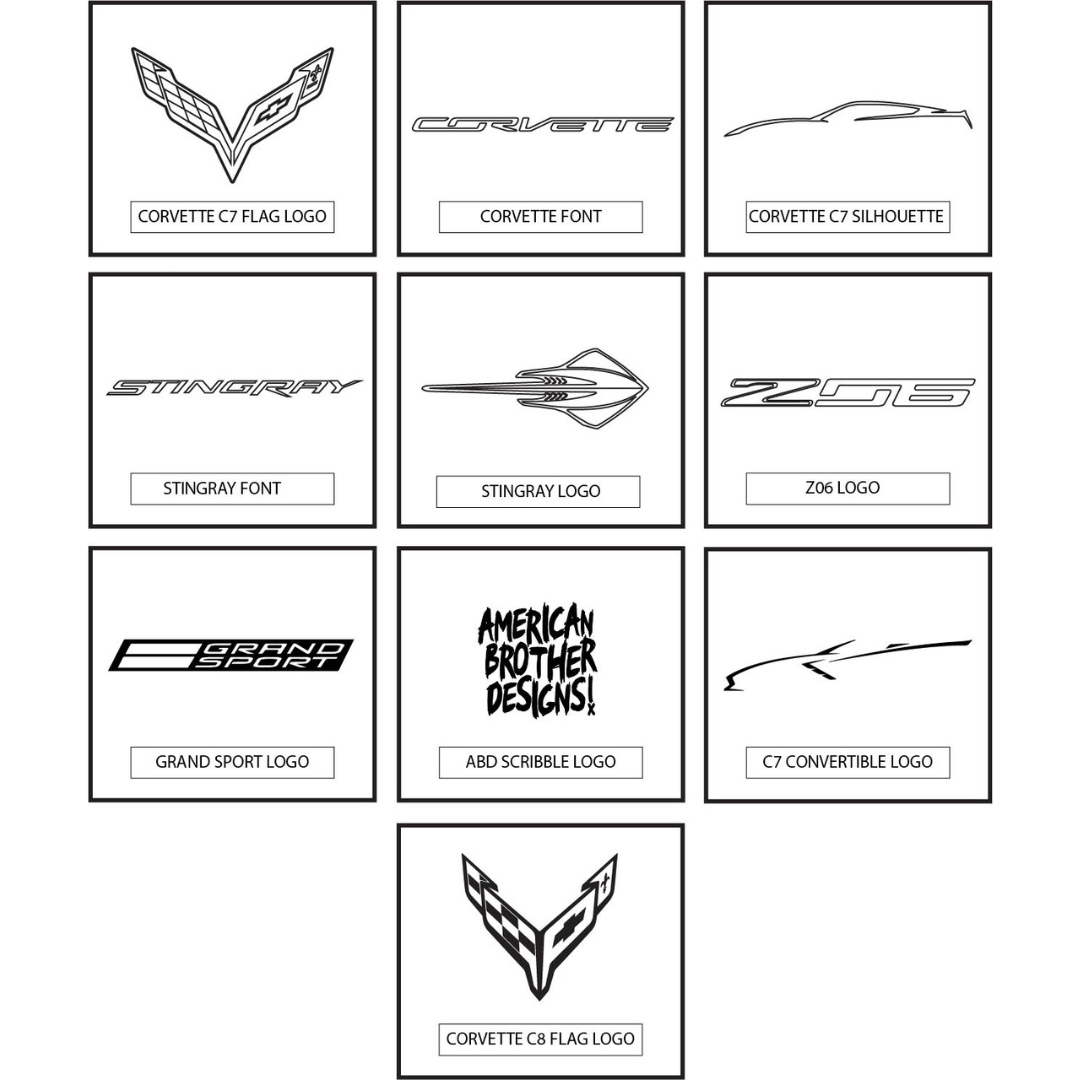 C7 2014–2019 Corvette Custom Painted Engine Bay Cap & Cover Bundle