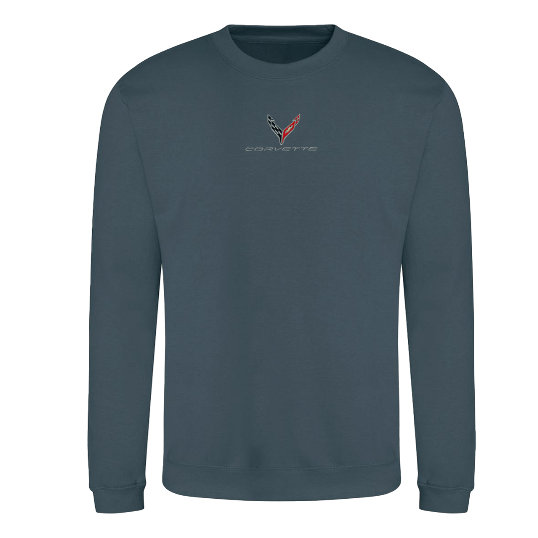 C8 Corvette Embroidered Crew Neck Sweatshirt