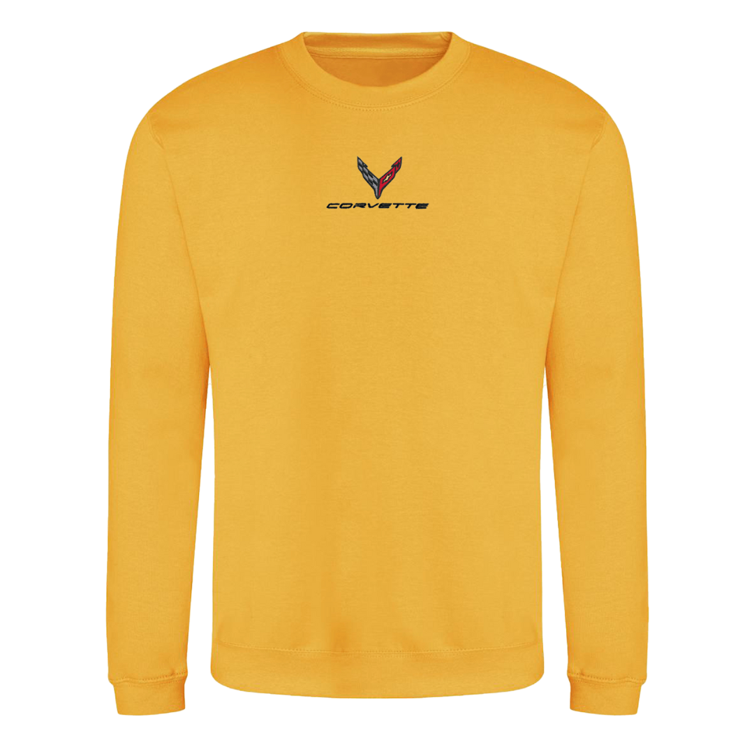 Gold Embroidered Corvette Crewneck Sweatshirt & Sweatpants Bundle