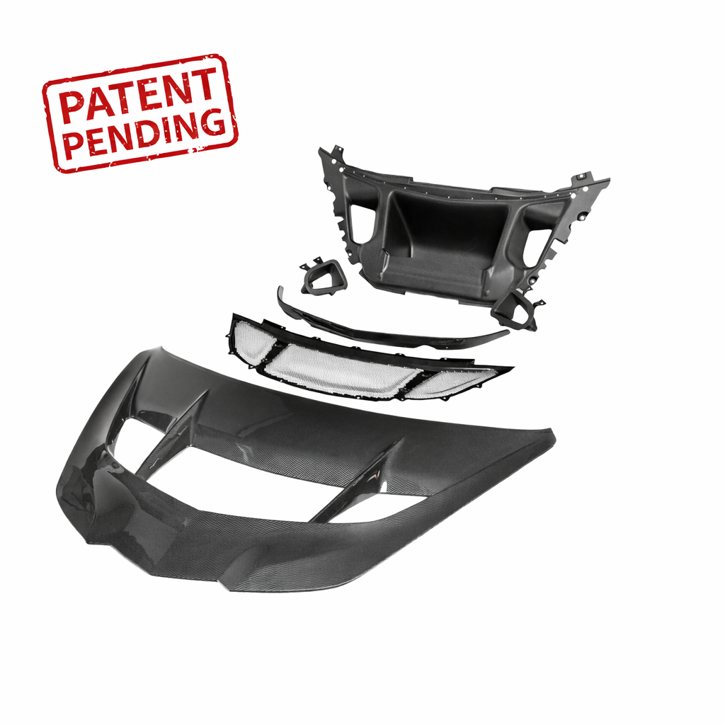 2025-2026 C8 ZR1/ZR1X ZTK Type-OEM Hood Functional Dry Carbon Fiber Double Sided 6PCS Kit