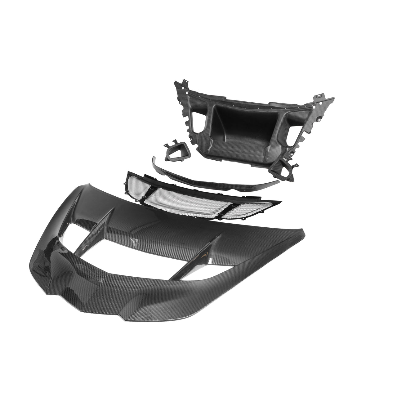 2025-2026 C8 ZR1/ZR1X ZTK Type-OEM Hood Functional Dry Carbon Fiber Double Sided 6PCS Kit