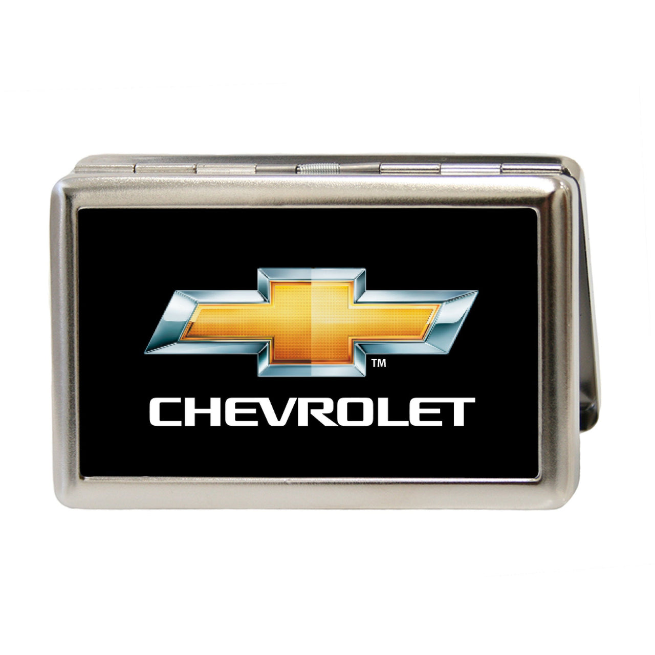 Chevrolet Bowtie Logo FCG Black Silver Gold White Business Card Holder Large