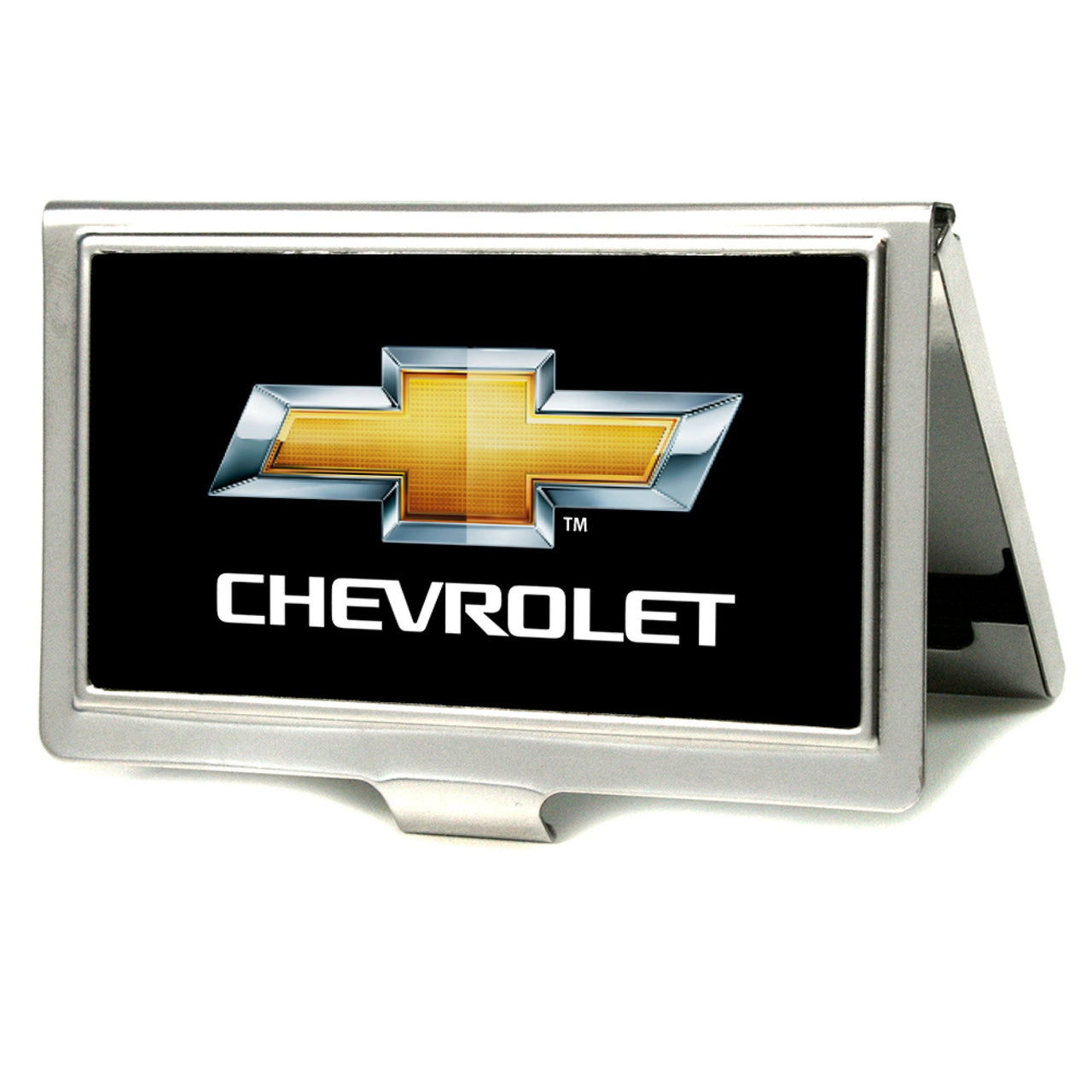 Chevrolet Bowtie Logo Black & Gold Business Card Holder Small