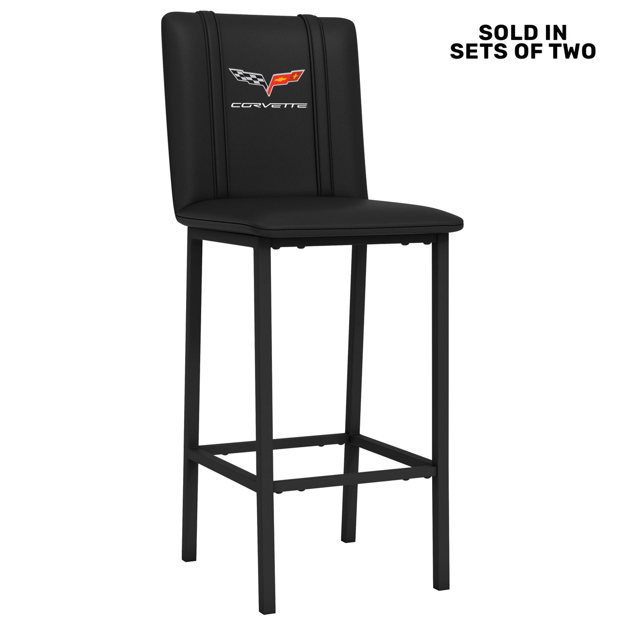Bar Stool 500 with Corvette C6 Logo Set of 2