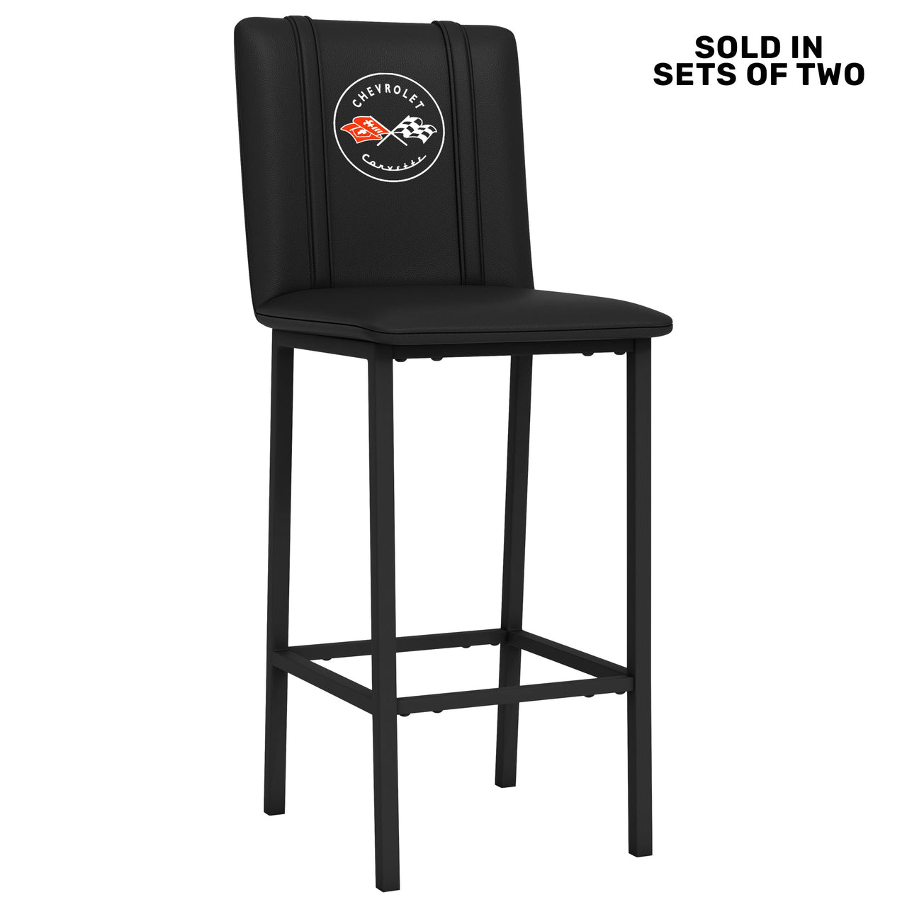 Bar Stool 500 with Corvette C1 Logo Set of 2