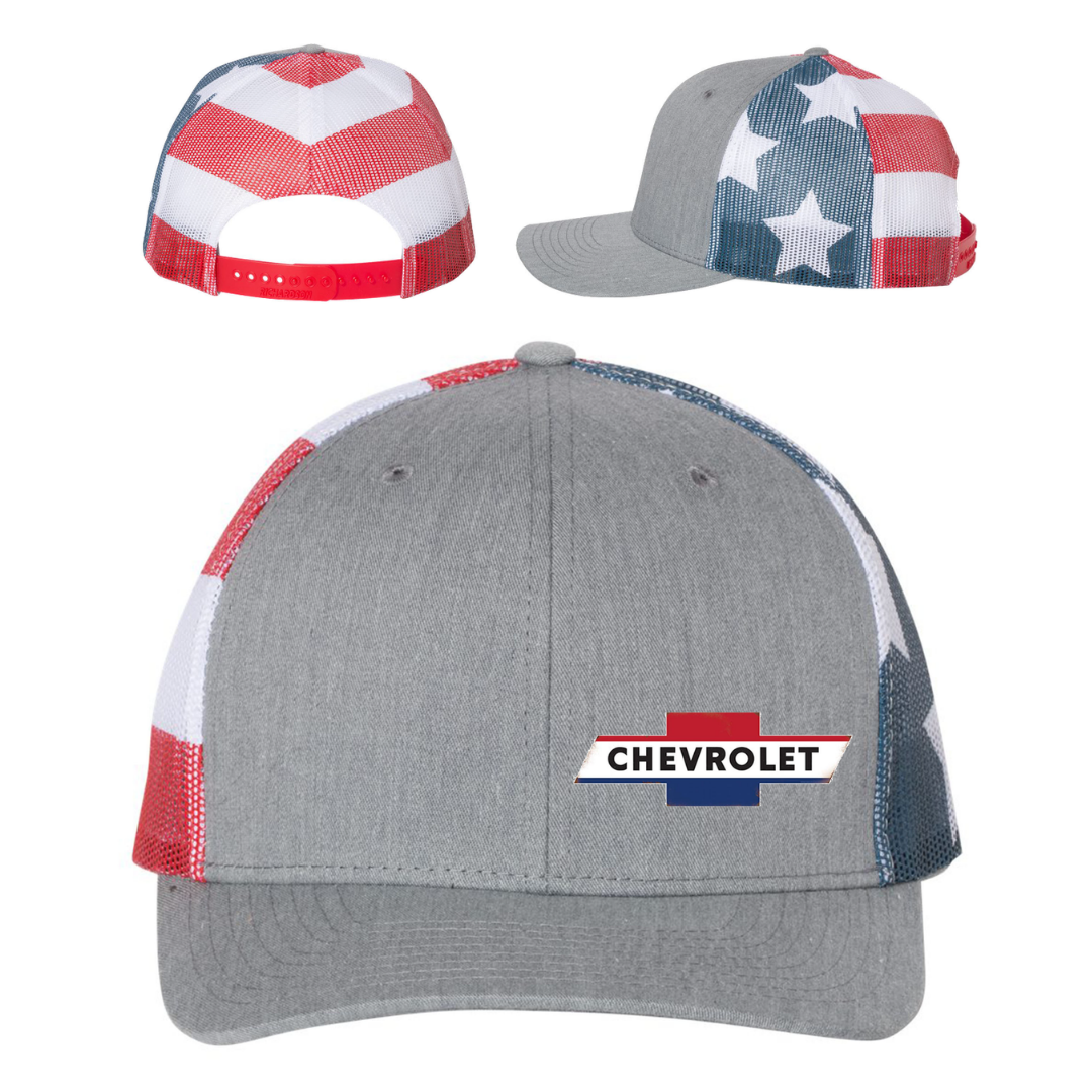 Bowtie Americana Trucker Hat – Flag Mesh Snapback