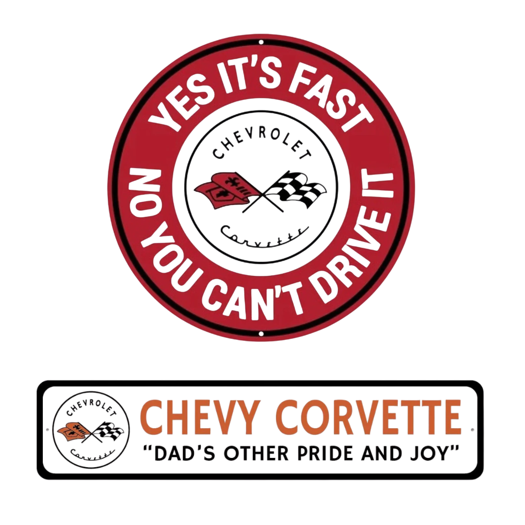 C1 Corvette Garage Wall Decor Sign Set