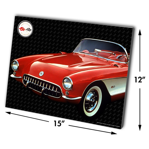 C1 Corvette Glass Cutting Board, Red, 12"x15" Tempered Glass, Made in the USA