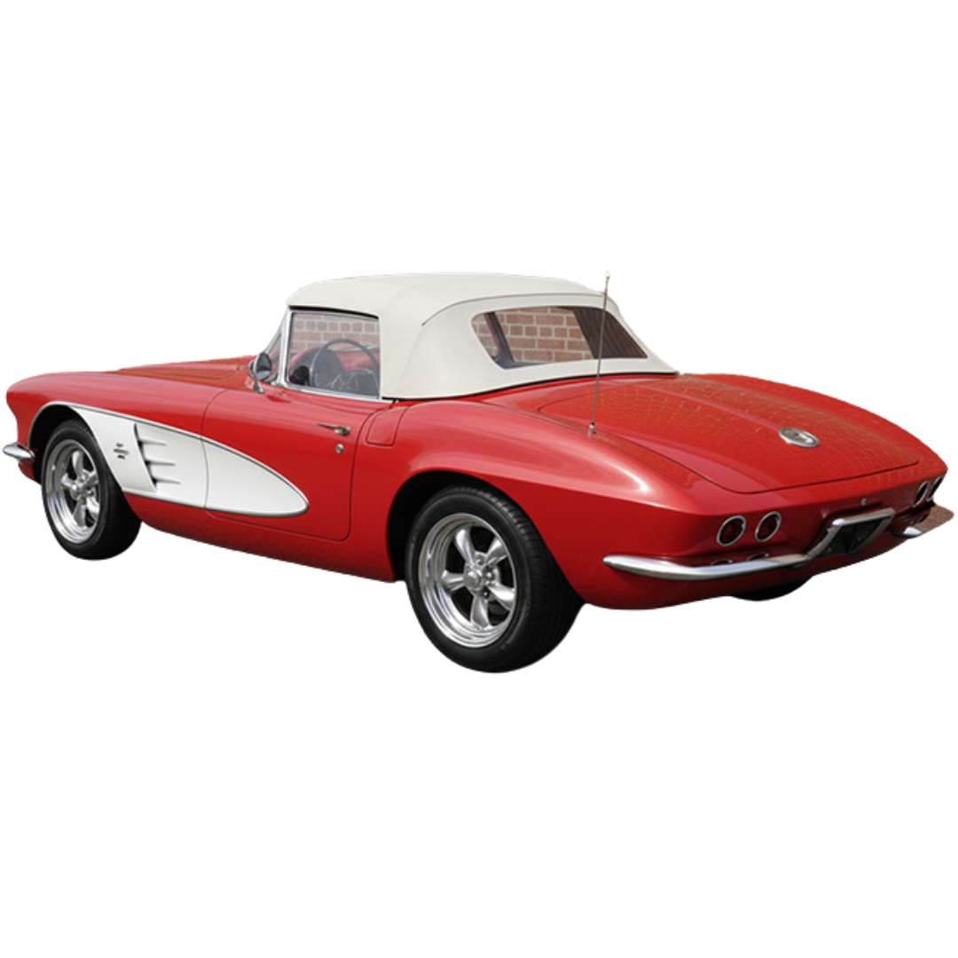 C1 1961-1962 Corvette Convertible Top Vinyl with Plastic Window