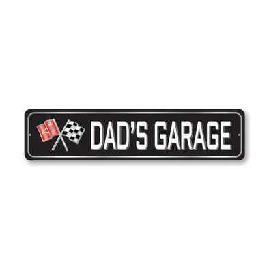 C2 Corvette Dad's Garage Aluminum Sign