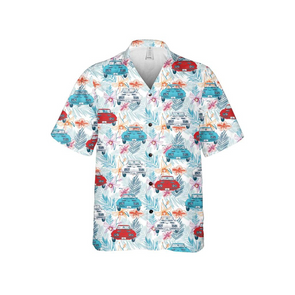 C2 Corvette Men's Red White & Blue Hawaiian Shirt