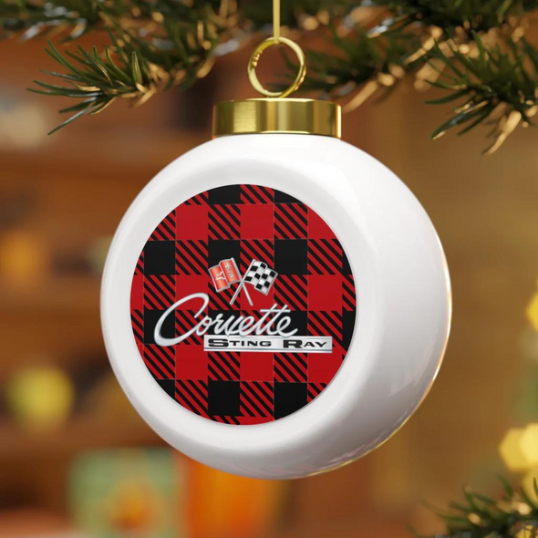 C2 Corvette Sting Ray Christmas Ball Ornament