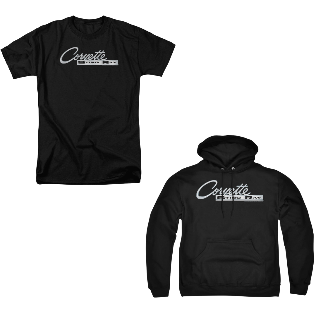 C2 Corvette Stingray Logo Black Bundle – Hoodie + Tee