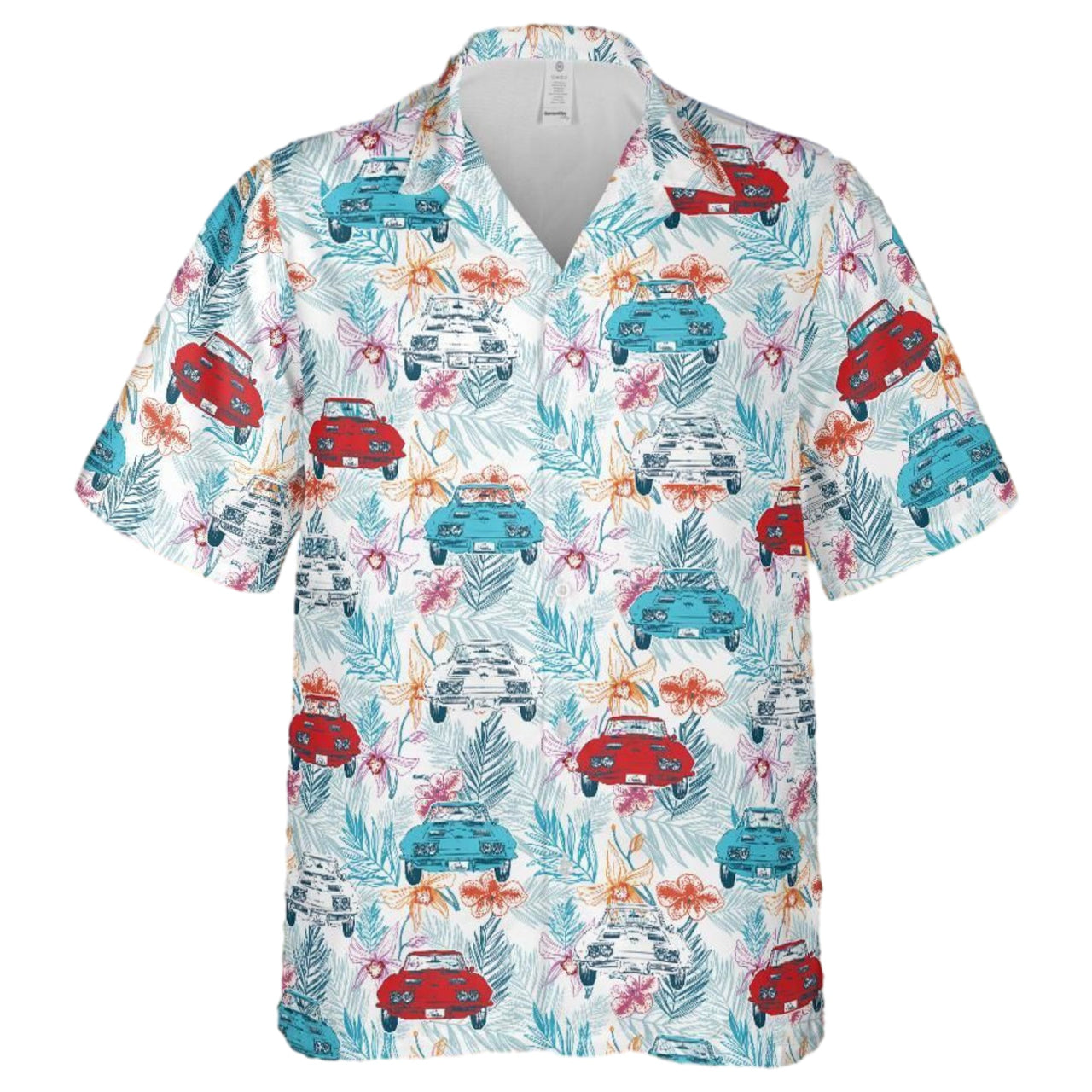 C2 Corvette Men's Red White & Blue Hawaiian Shirt