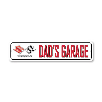 C3 Corvette Dad's Garage Aluminum Sign
