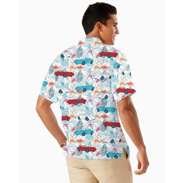 C3 Corvette Men's Red White & Blue Hawaiian Shirt