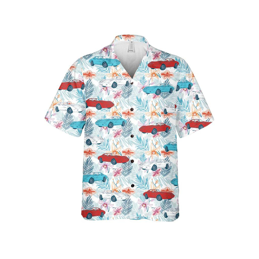 C3 Corvette Men's Red White & Blue Hawaiian Shirt