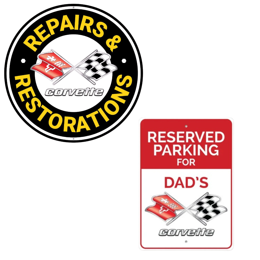 C3 Corvette Garage Wall Decor Sign Set