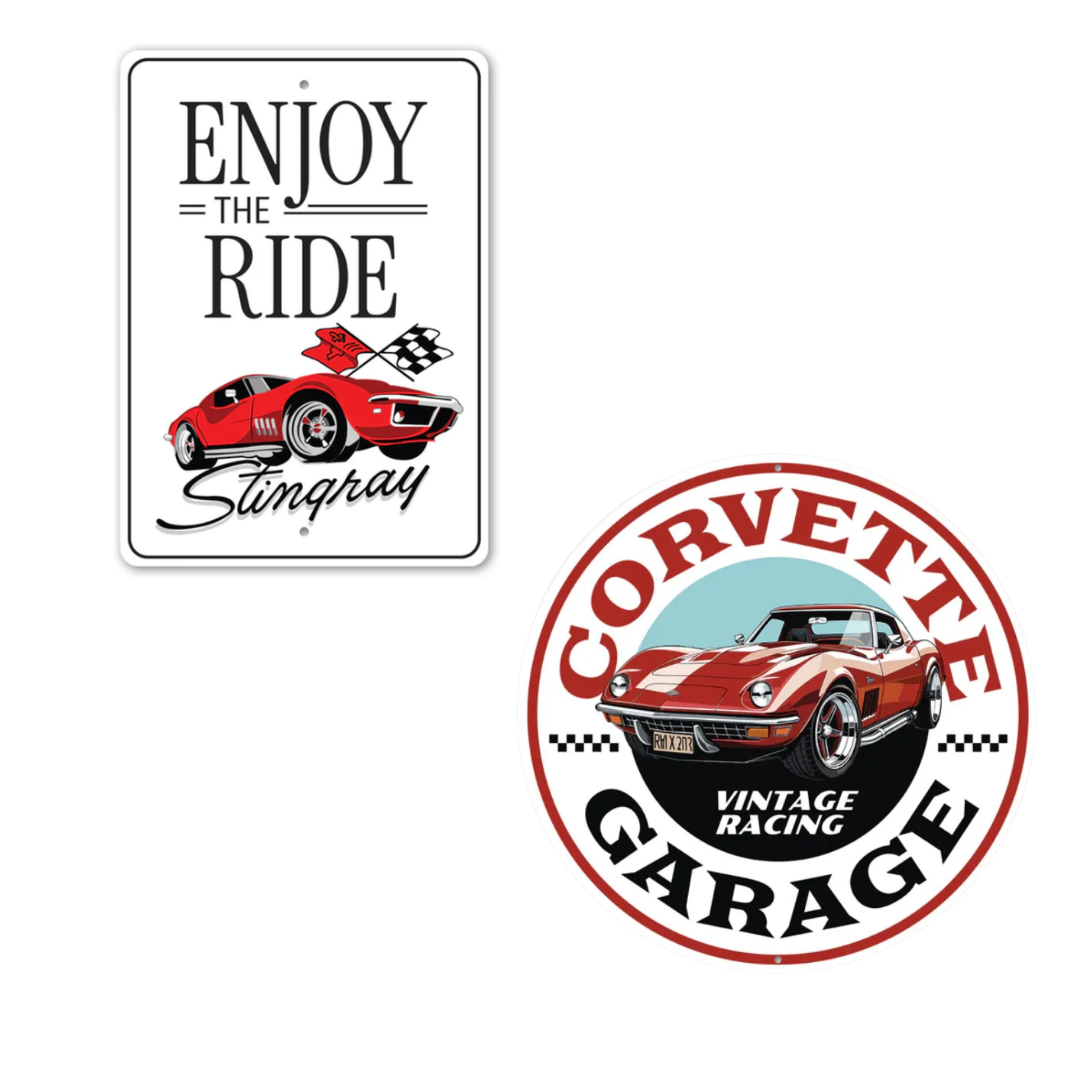 C3 Corvette Stingray Enjoy the Ride Sign Set