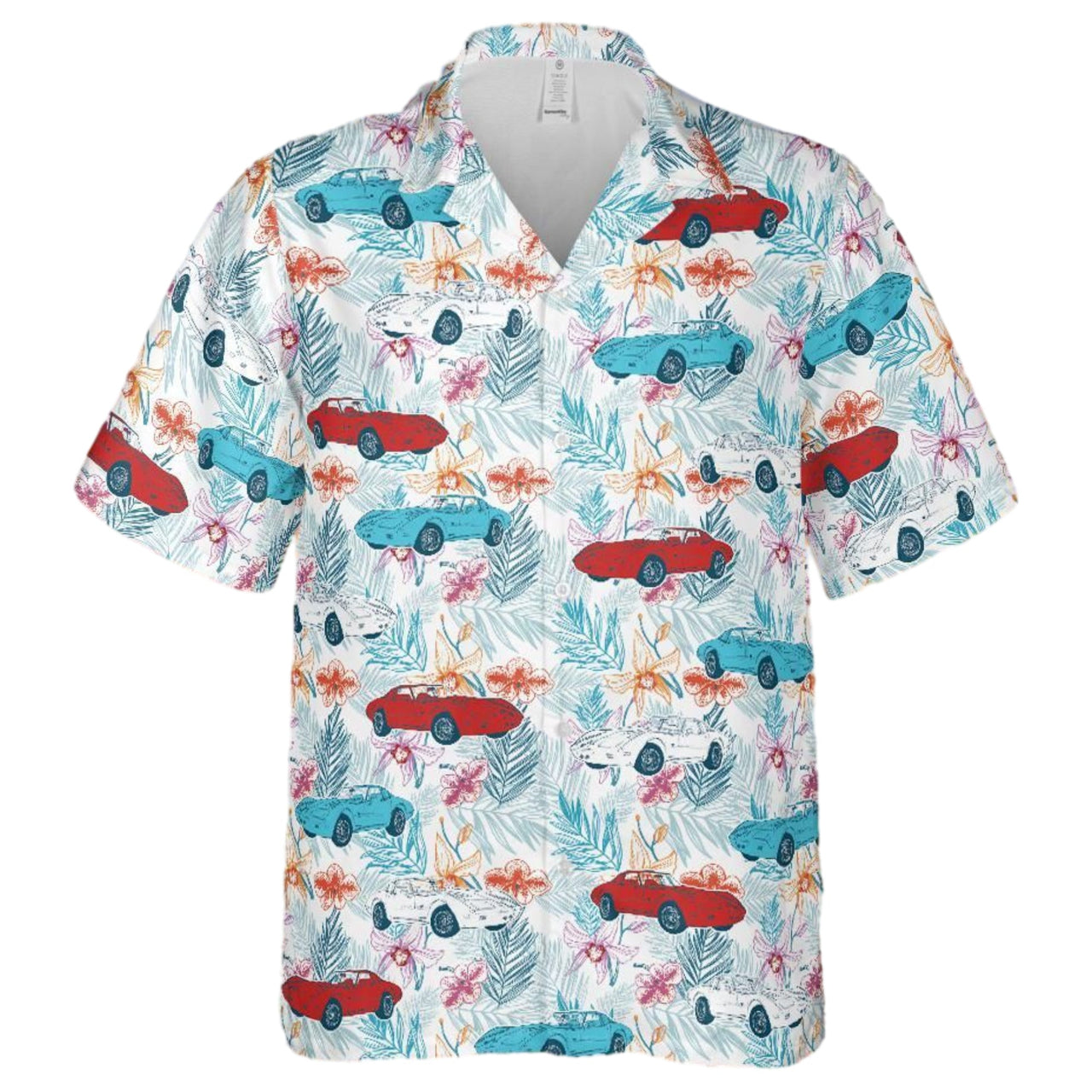 C3 Corvette Men's Red White & Blue Hawaiian Shirt