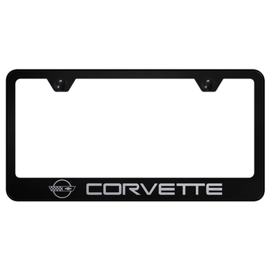 c4-corvette-license-plate-frame-black-stainless-steel